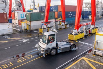 Live tests of autonomous terminal tractor in busy......